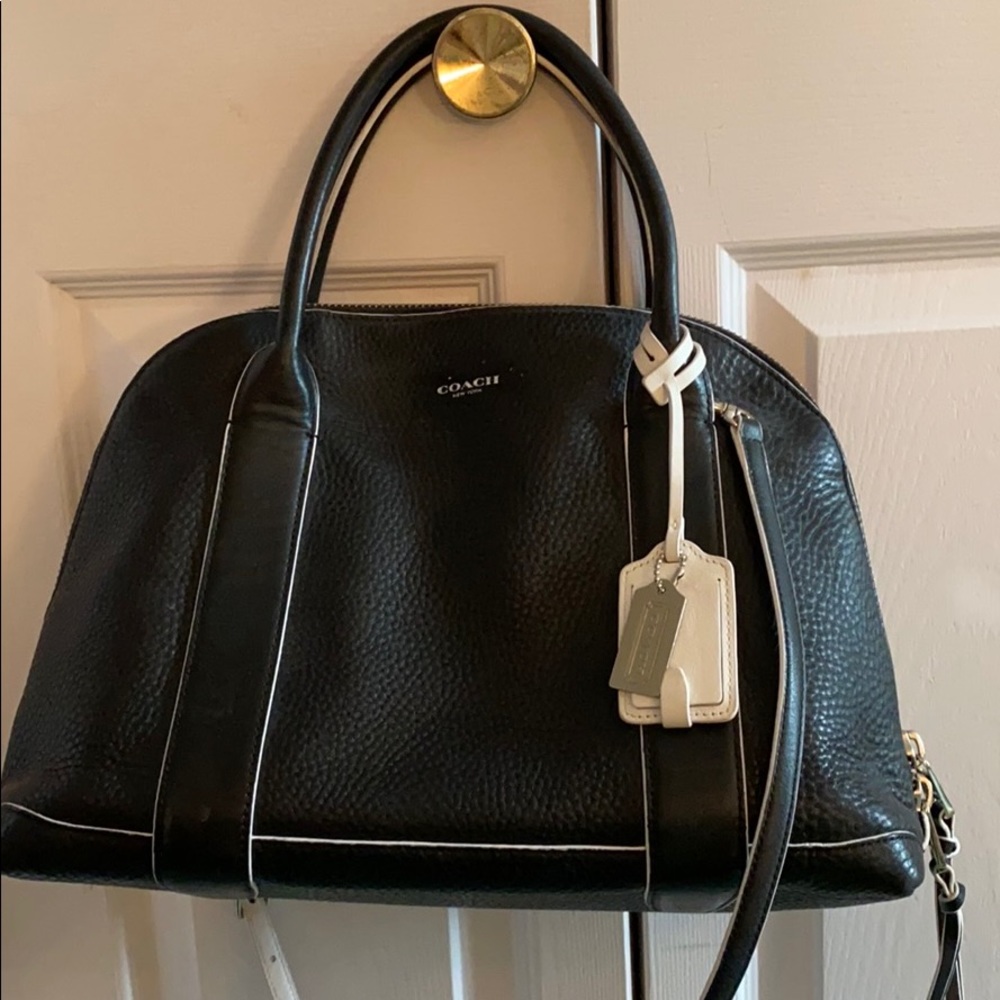 Coach Black and White Shoulder Bag